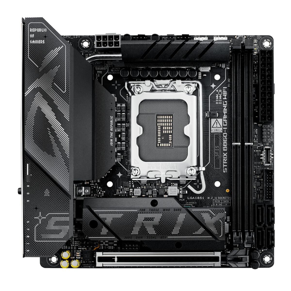 ASUS ROG STRIX B860-I GAMING WIFI LGA1851 DDR5 mini ITX MB 1xHDMI 1xDP 1xThunderBolt 2xM.2 4xSATA