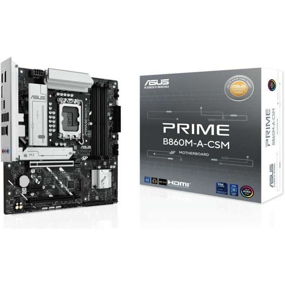 ASUS PRIME B860M-A-CSM LGA1851 DDR5 micro ATX MB 1xHDMI 2xDP 2xM.2 4xSATA