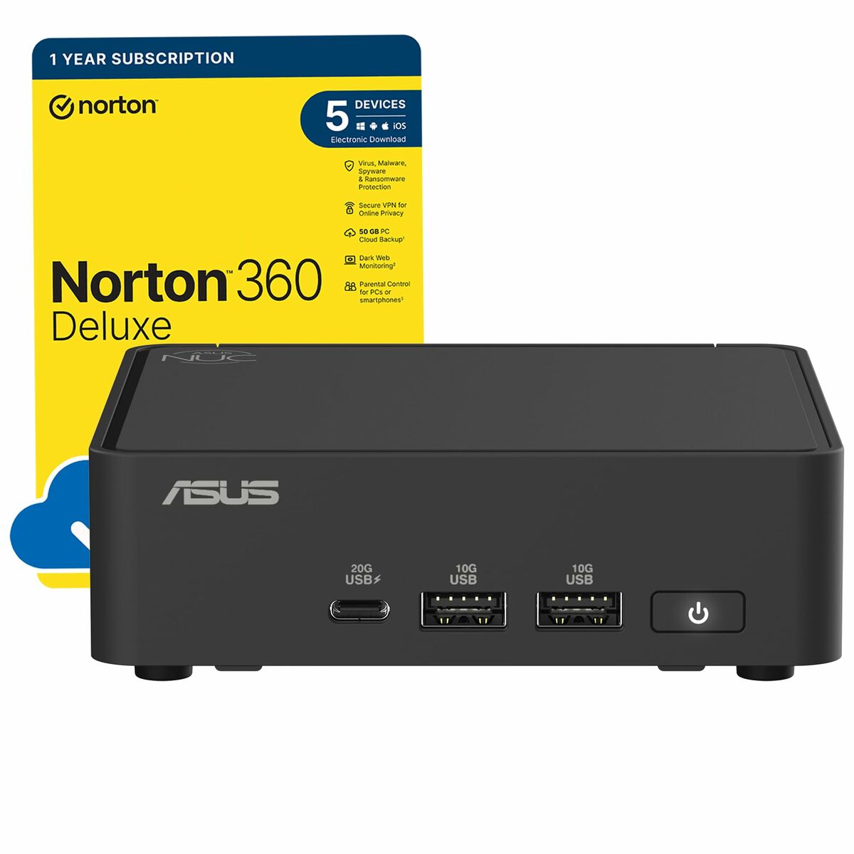ASUS RNUC15CRKC500002 Barebone Intel Core 5 210H Kit L6 EU Cord