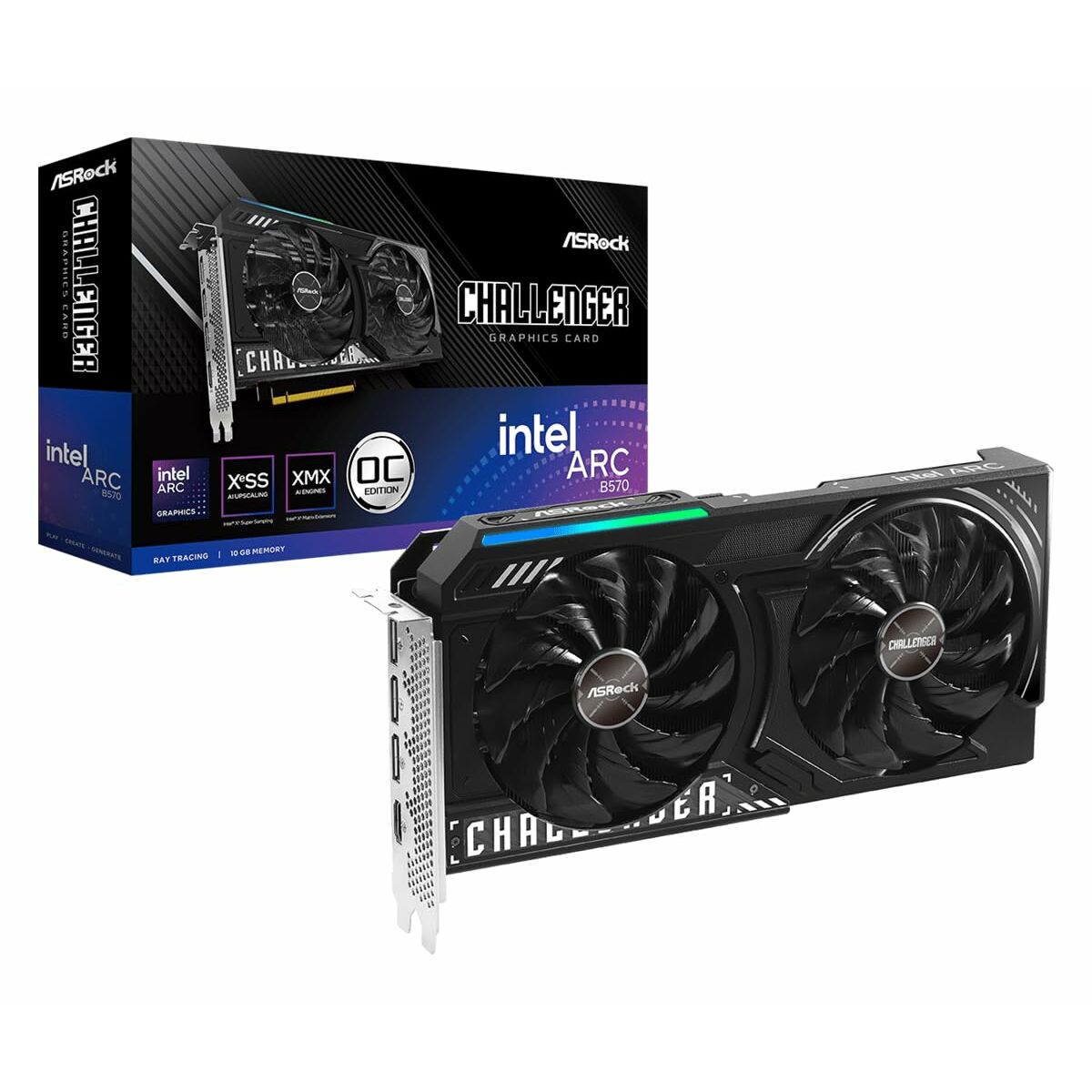 Asrock Challenger Intel Arc B570 10GB OC 10 Go GDDR6