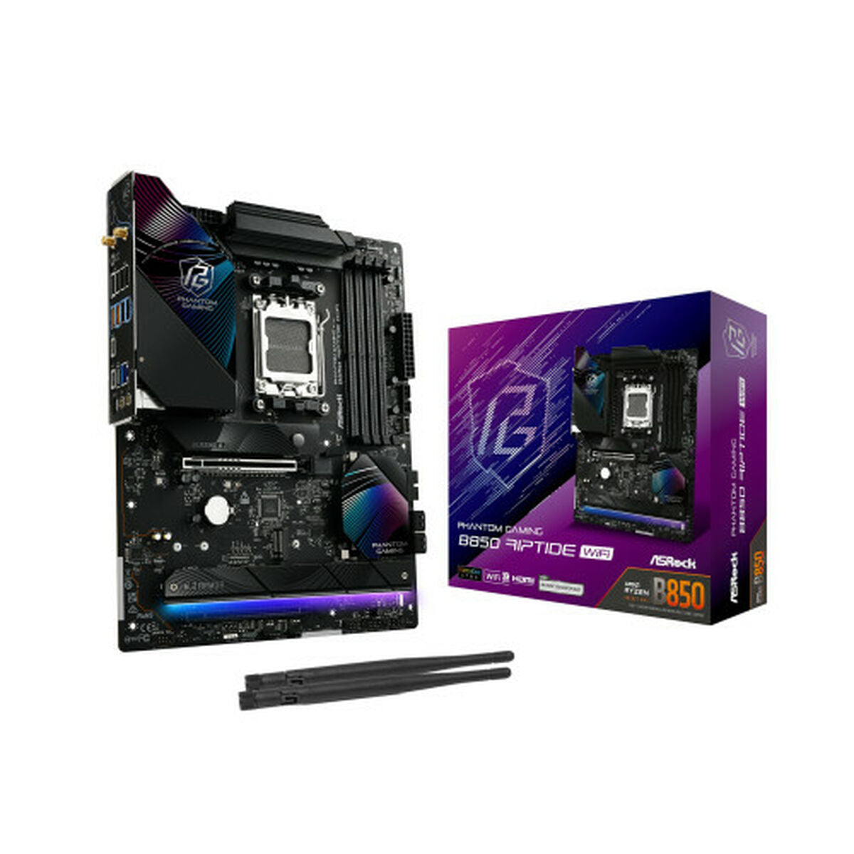 Asrock Phantom Gaming B850 Riptide WiFi AMD B850 Emplacement AM5 ATX