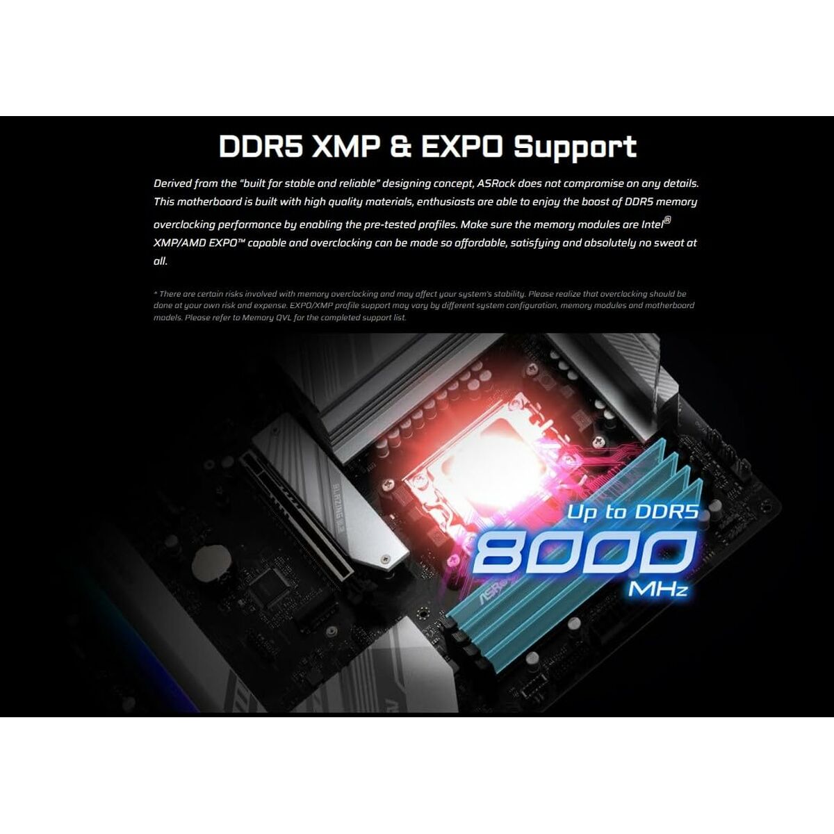 ASRock 90-MXBQL-A0UAYZ Carte mere B850 Pro RS WiFi ATX avec DDR5 et Ethernet 2.5Gb