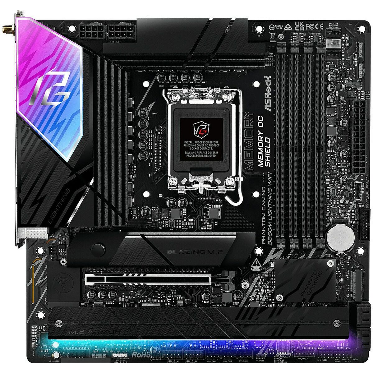 Asrock B860M Lightning WiFi Intel B860 LGA 1851 (Socket V1) micro ATX