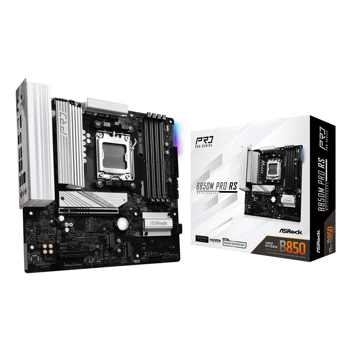 Carte mere ASRock B850M Pro RS pour processeurs AMD Ryzen 7000 avec support DDR5