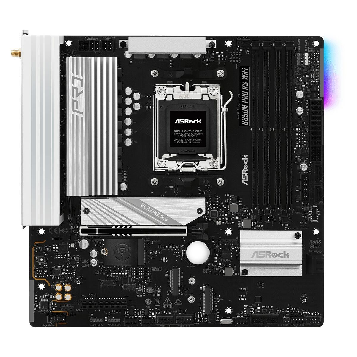 ASRock 90-MXBR70-A0UAYZ Carte mere B850M Pro RS WiFi DDR5 Support PCIe 5.0