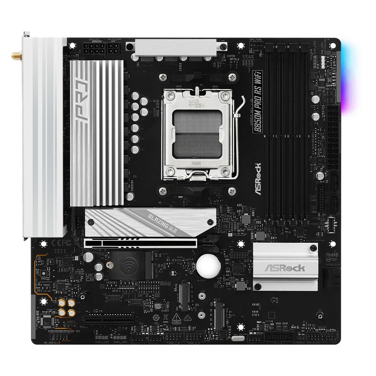 ASRock 90-MXBR70-A0UAYZ Carte mere B850M Pro RS WiFi DDR5 Support PCIe 5.0