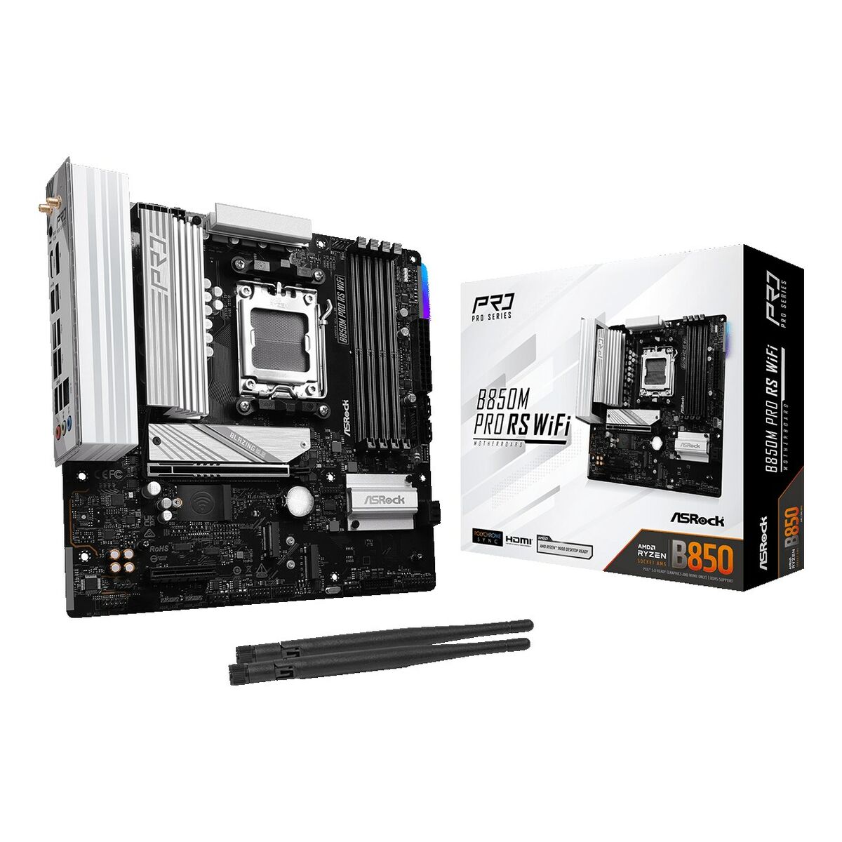 ASRock 90-MXBR70-A0UAYZ Carte mere B850M Pro RS WiFi DDR5 Support PCIe 5.0
