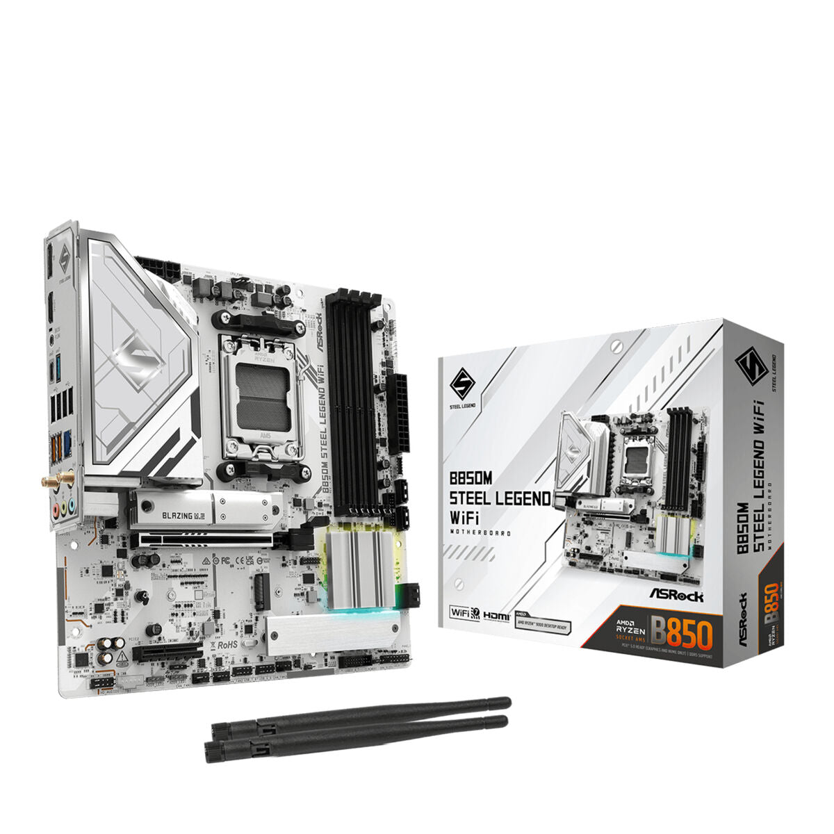 ASRock B850M STEEL LEGEND WIFI Carte mere AMD Ryzen 7000 avec support DDR5