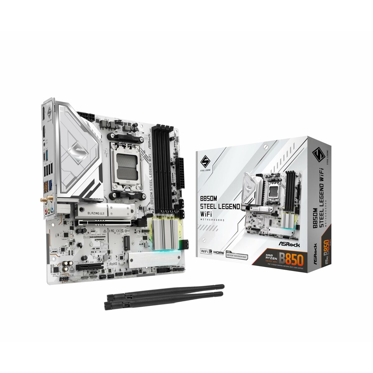 ASRock B850M STEEL LEGEND WIFI Carte mere AMD Ryzen 7000 avec support DDR5