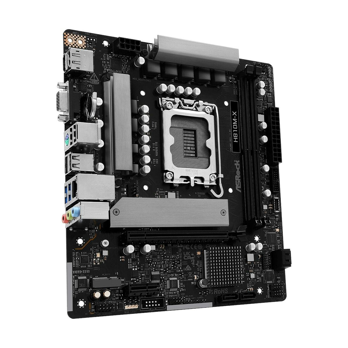 ASRock 90-MXBS4-A0UAYZ H810M-X Carte mere Micro ATX avec DDR5 et Ethernet 2,5 Gigabit