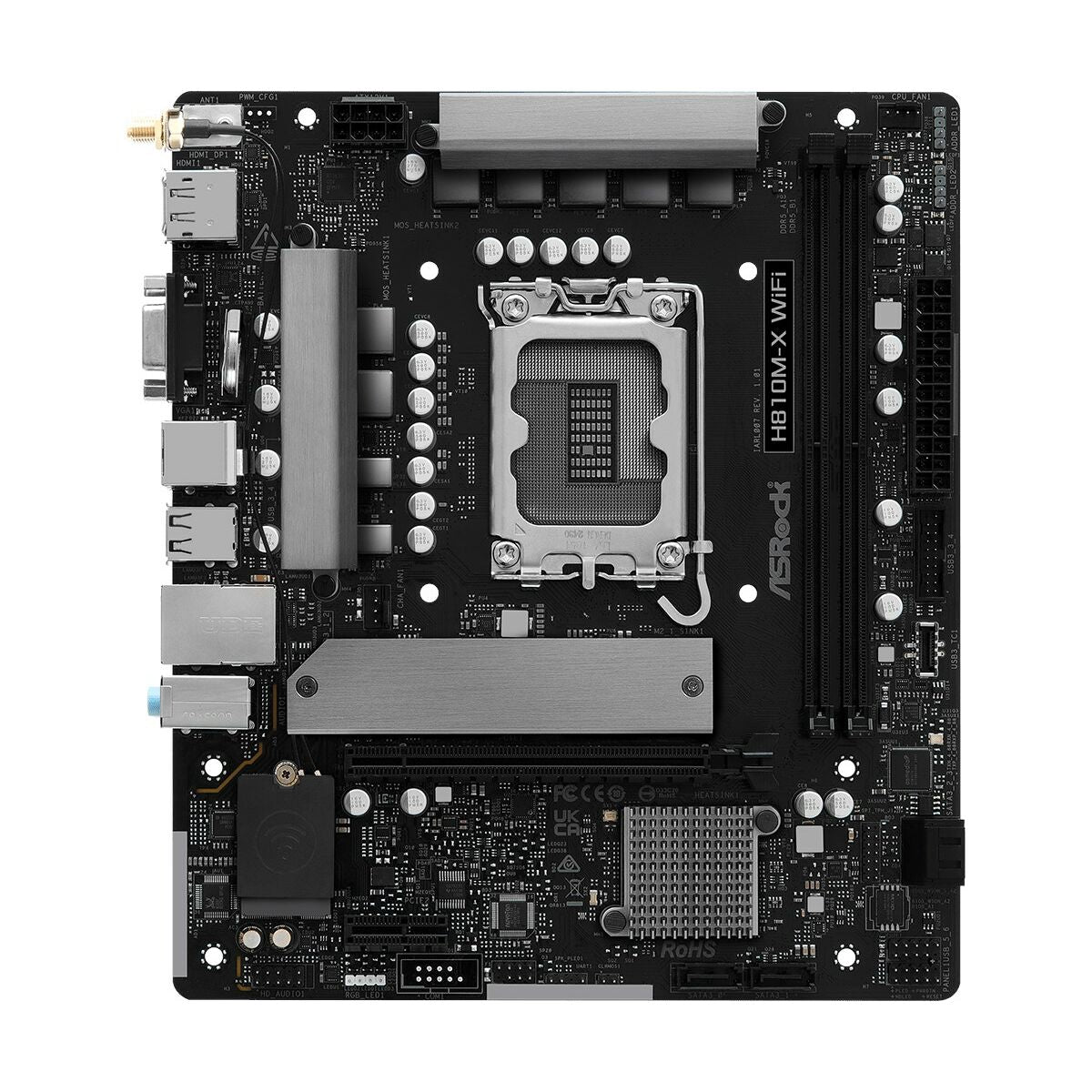 Asrock H810M-X WiFi Intel H810 LGA 1851 (Socket V1) micro ATX