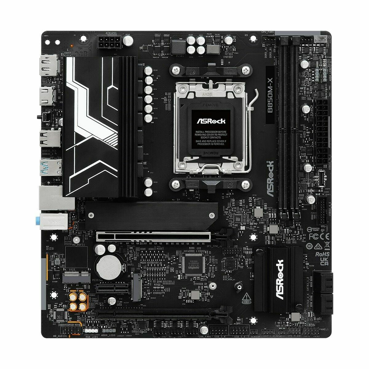 ASRock 90-MXBSG0-A0UAYZ B850M-X R2.0 Carte mere Micro ATX avec DDR5 et Ethernet 2.5 Gigabit