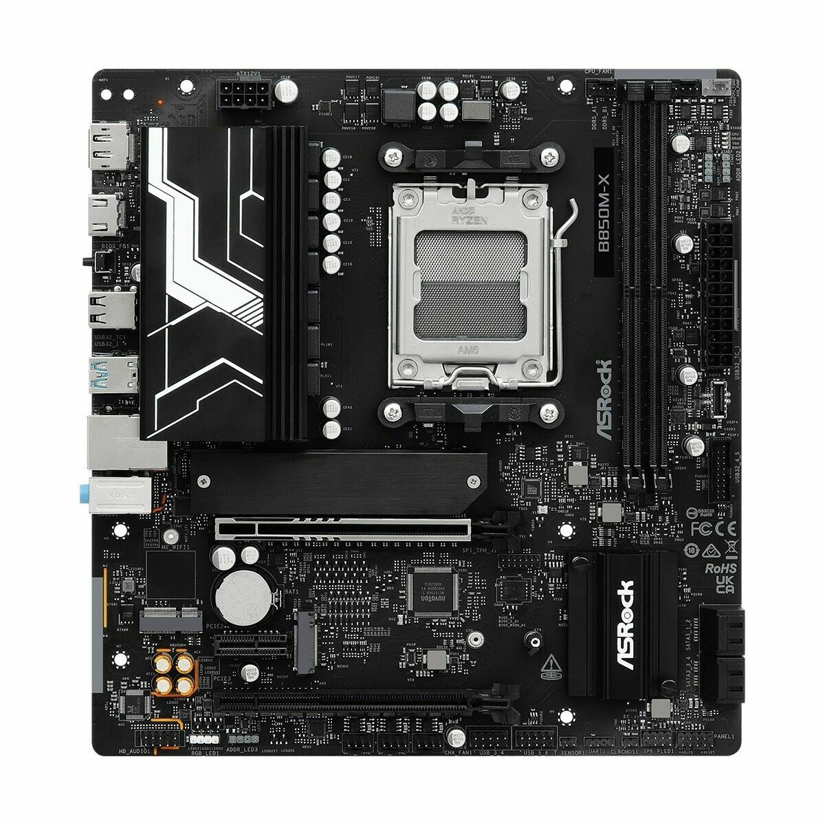 ASRock 90-MXBSG0-A0UAYZ B850M-X R2.0 Carte mere Micro ATX avec DDR5 et Ethernet 2.5 Gigabit