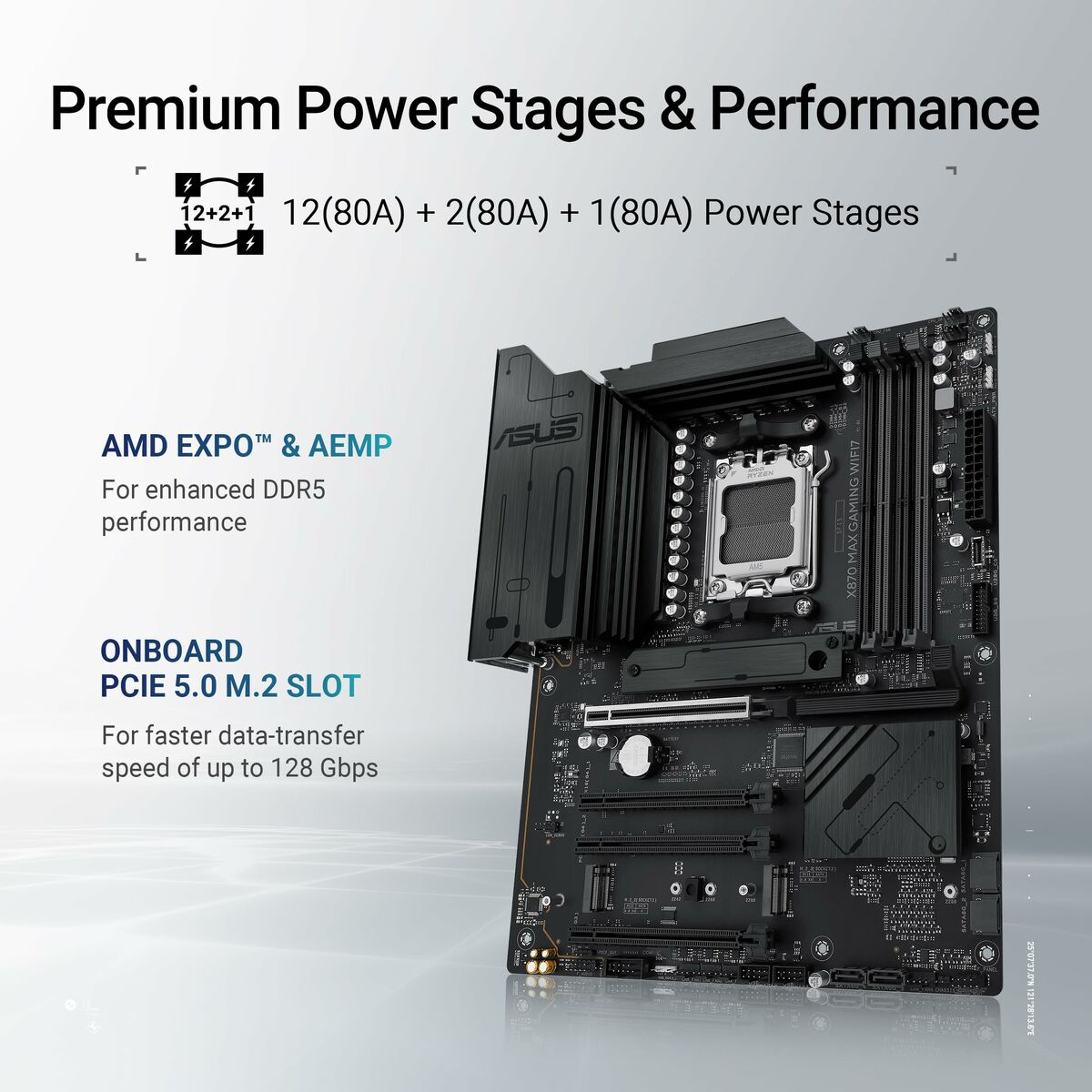 ASUS X870 MAX GAMING WIFI7 AM5 MB 4xDDR5