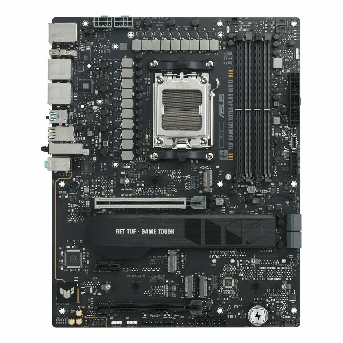 ASUS TUF GAMING X870E-PLUS WIFI7 AMD AM5 ATX motherboard 4xDDR5 PCIe 5.0 x16 4xM.2 1xHDMI 2xSATA