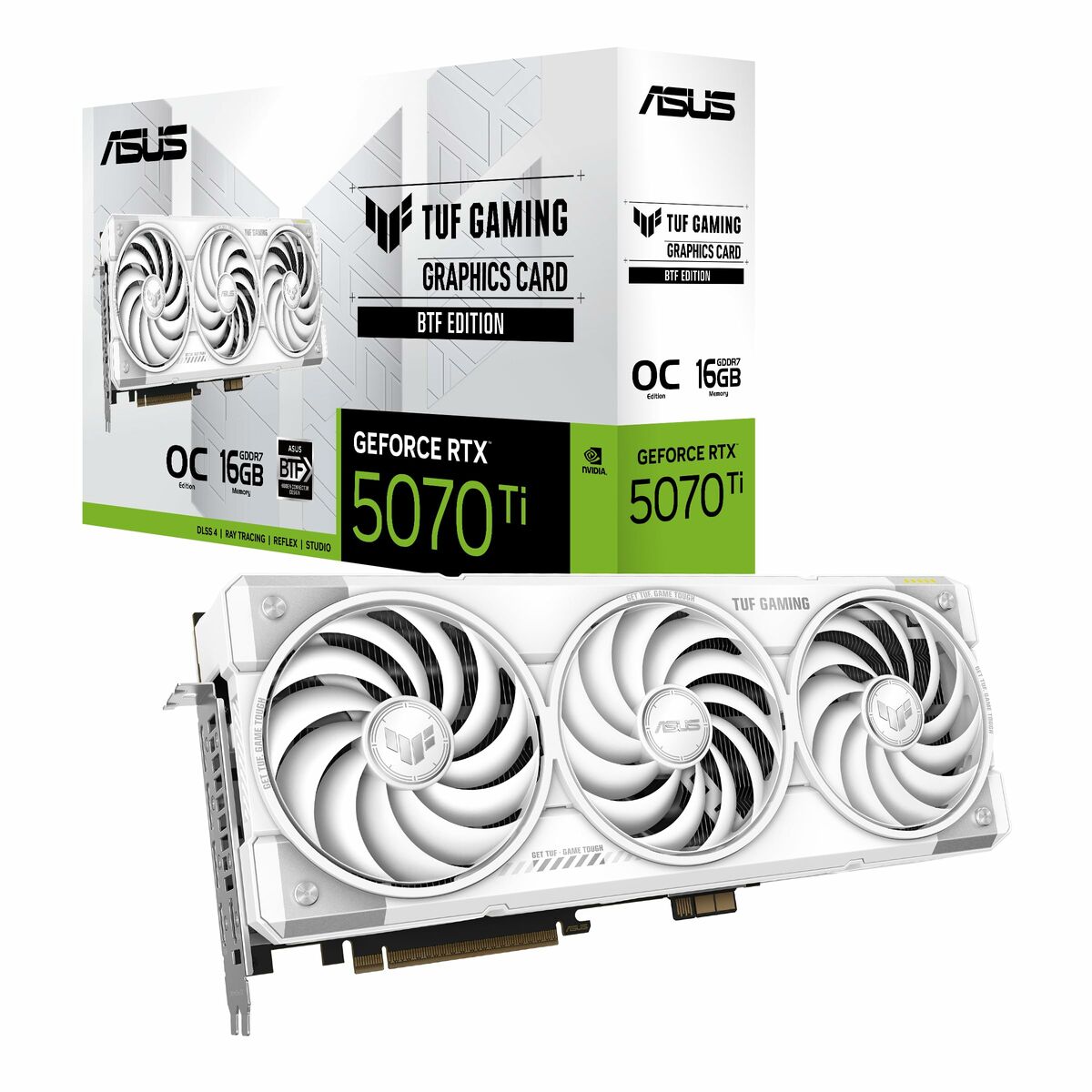 ASUS TUF Gaming GeForce RTX 5070 Ti OC 16Go GDDR7 BTF White