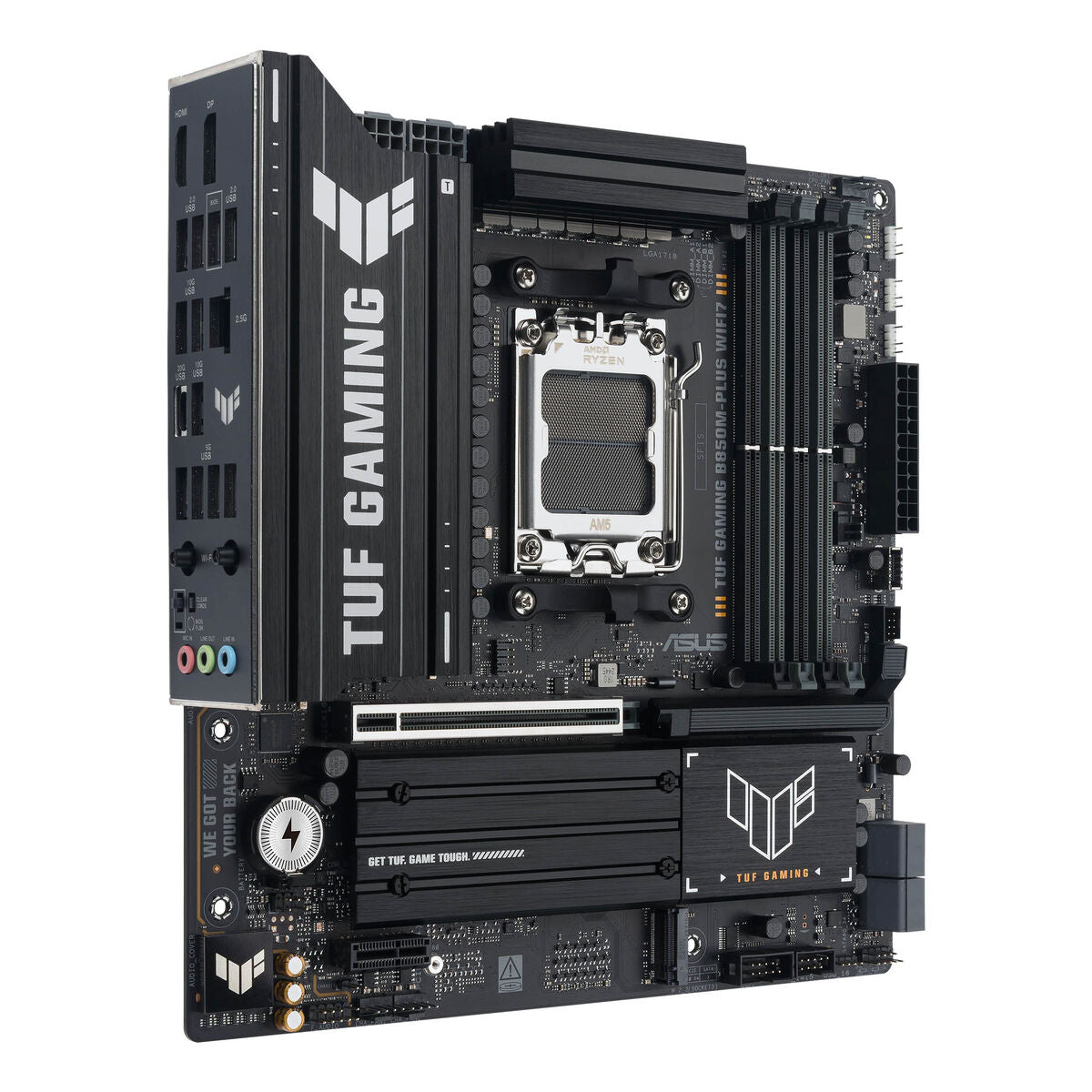 ASUS AMD TUF GAMING B850M-PLUS WIFI7 Micro-ATX motherboard DDR5 PCIe 5.0 3xM.2 1xHDMI 1xDisplayPort