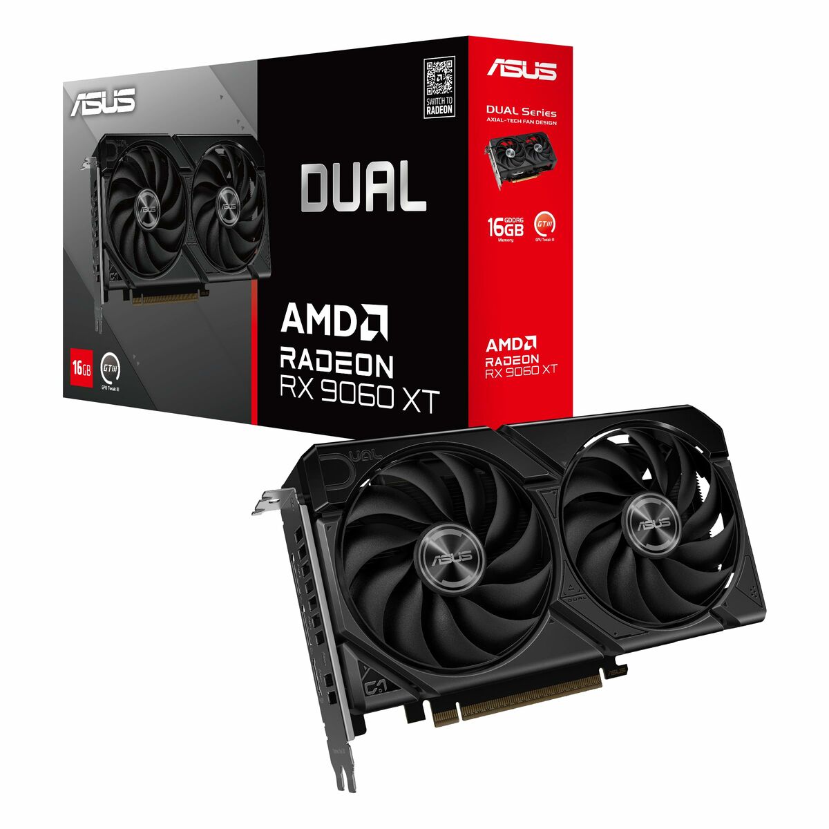 ASUS DUAL RX 9060 XT 16Go GDDR6 2xDP 1xHDMI