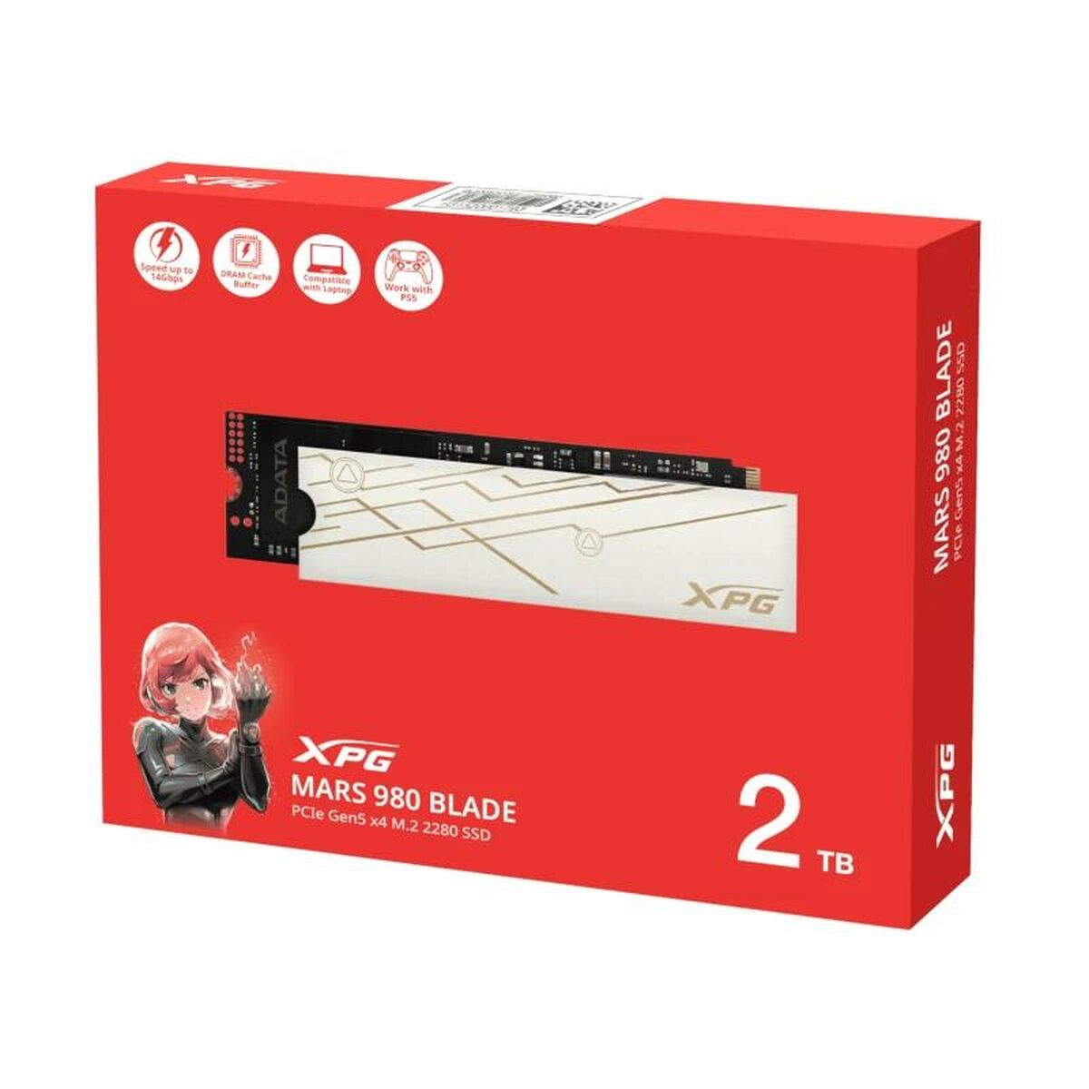 ADATA SMAR-980B-4TCS disque SSD interne 4 To M.2 PCI Express 5.0 NVMe 3D NAND