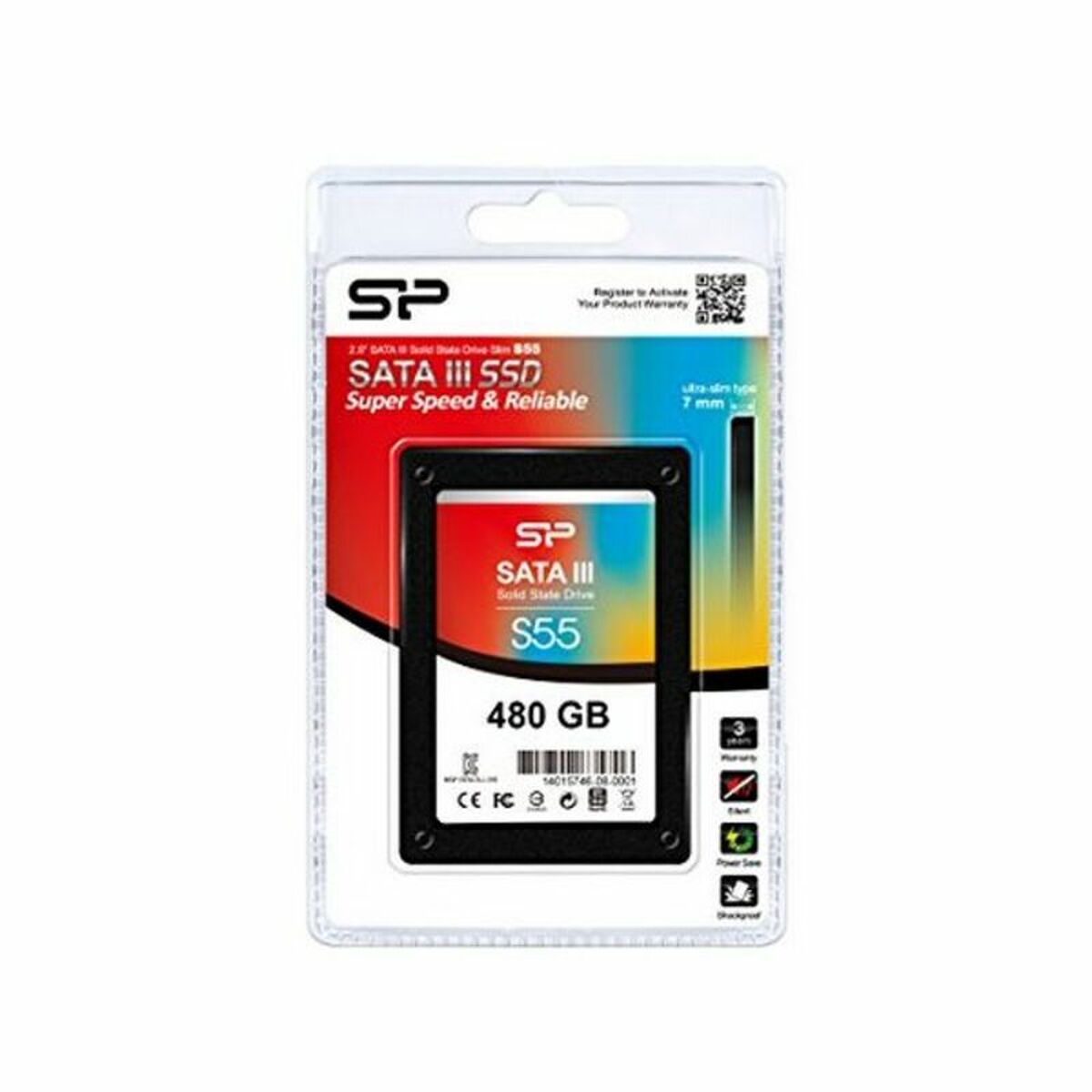 SILICON POWER SSD Slim S55 480Go 2.5p SATA III 6Go/s 560/530 Mo/s