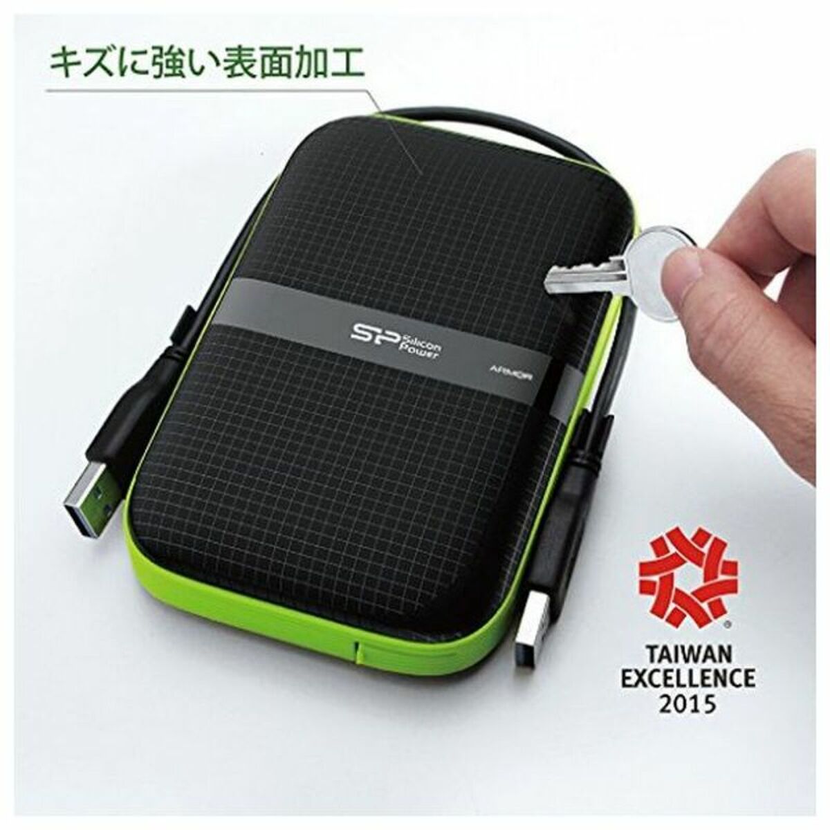 SILICON POWER External HDD Armor A60 2.5p 2To USB 3.0 IPX4 Black