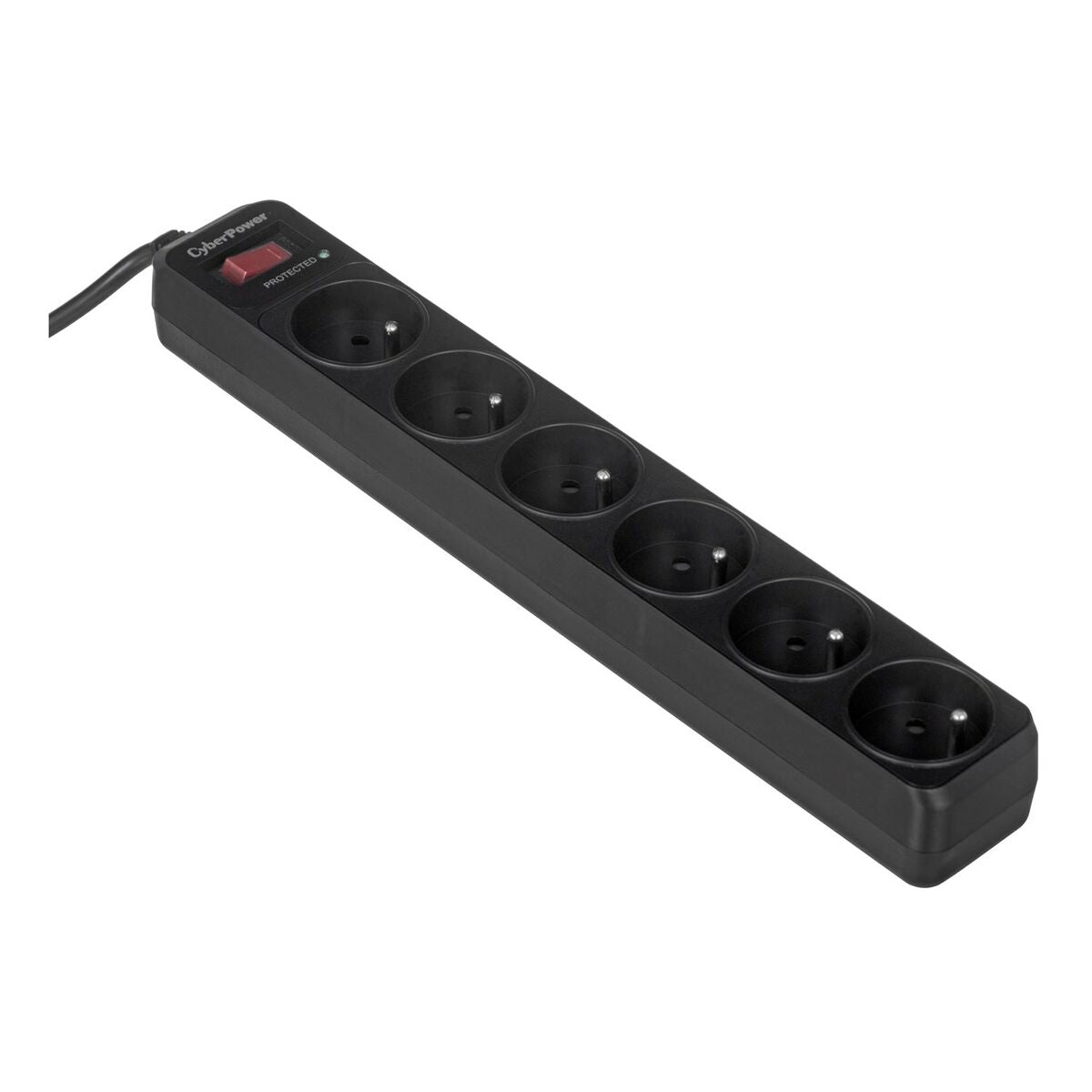 CyberPower B0620SC0-FR parasurtenseur Noir 6 prise(s) CA 200 - 250 V 1,8 m