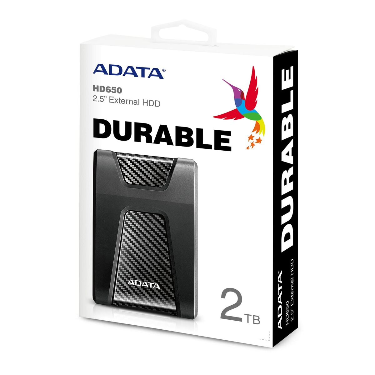"ADATA HD650 disque dur externe 2 To 2.5"" USB Type-A 3.2 Gen 1 (3.1 Gen 1) Noir"