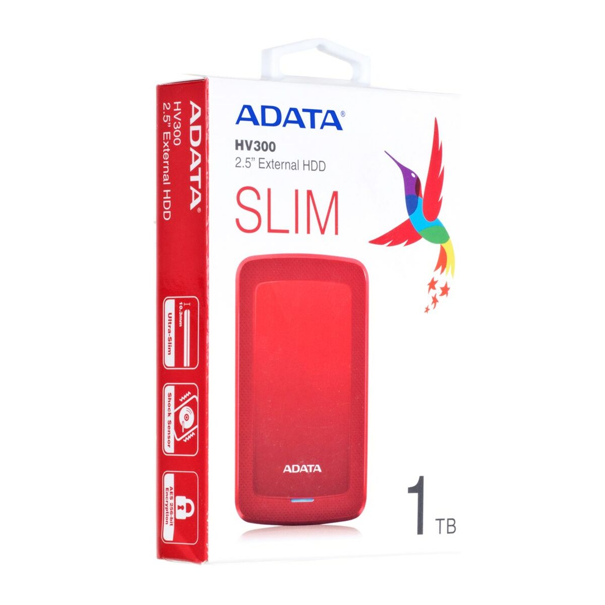 "Disque dur externe ADATA HV300 1 To 2,5"" USB 3.2 Gen 1 (3.1 Gen 1) Rouge"