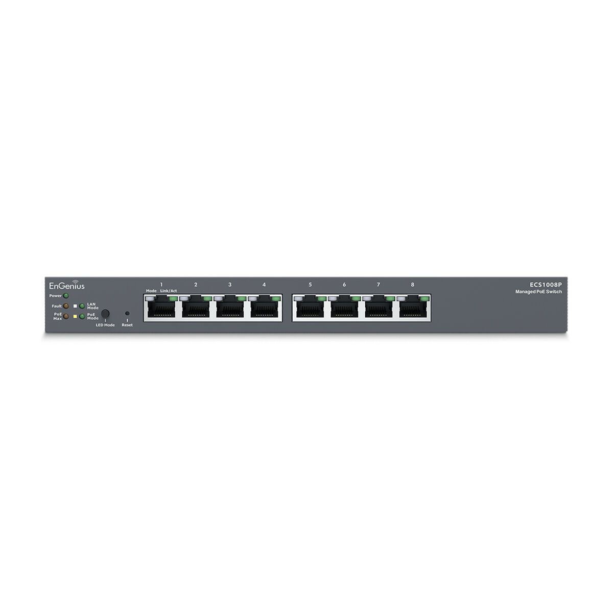 EnGenius ECS1008P Commutateur géré, 8x RJ45 Gigabit PoE 55 W, EnGenius Cloud