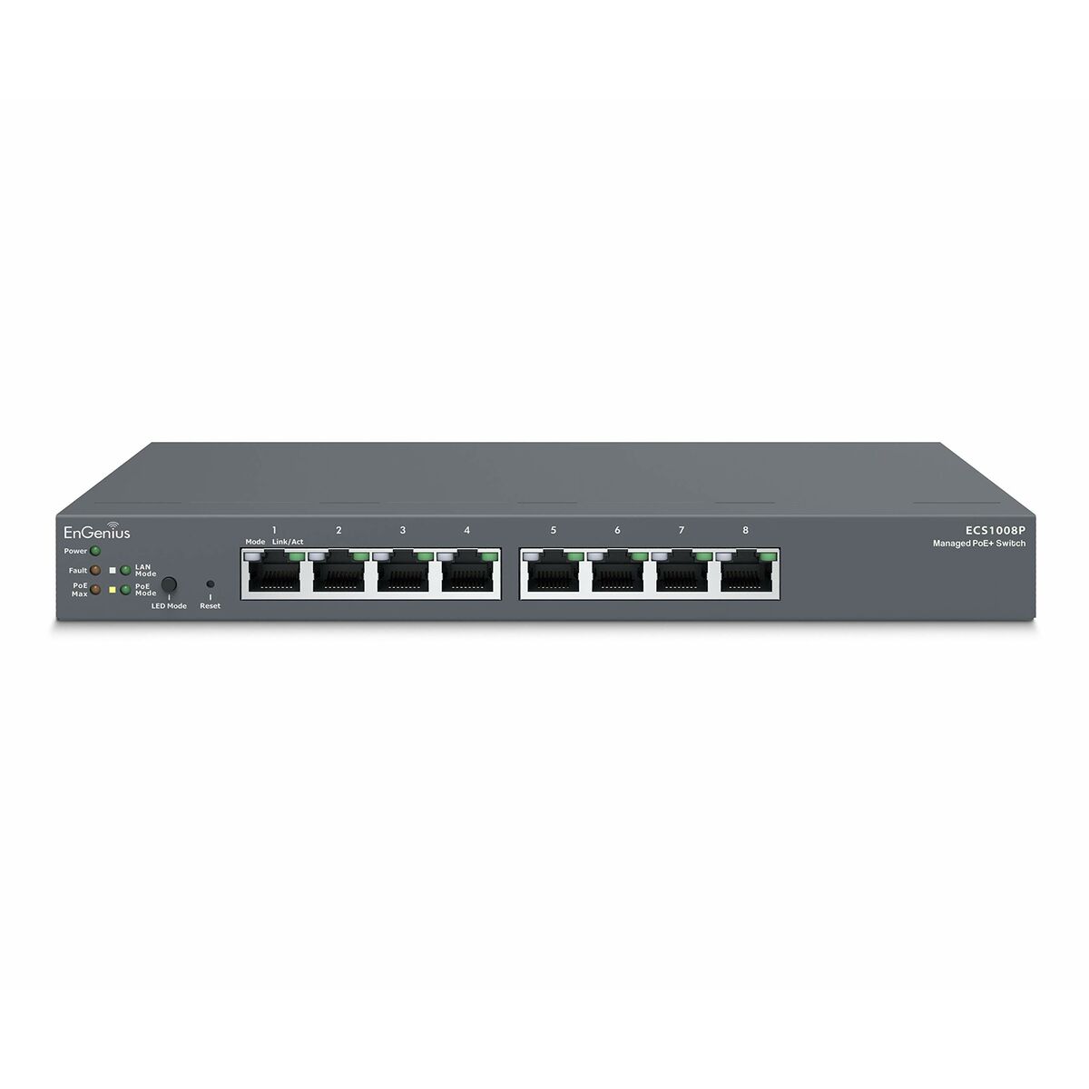 EnGenius ECS1008P Commutateur géré, 8x RJ45 Gigabit PoE 55 W, EnGenius Cloud
