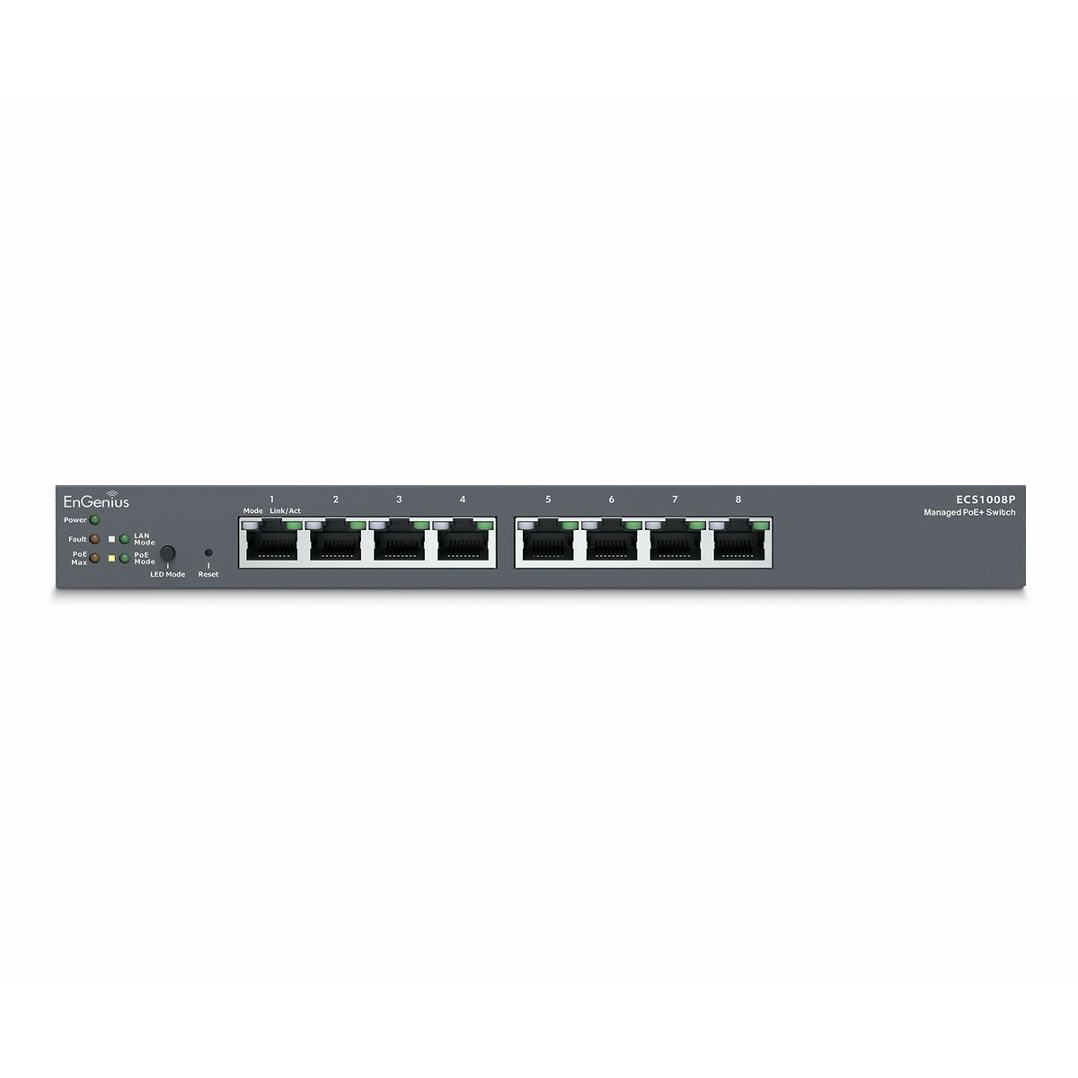 EnGenius ECS1008P Commutateur géré, 8x RJ45 Gigabit PoE 55 W, EnGenius Cloud