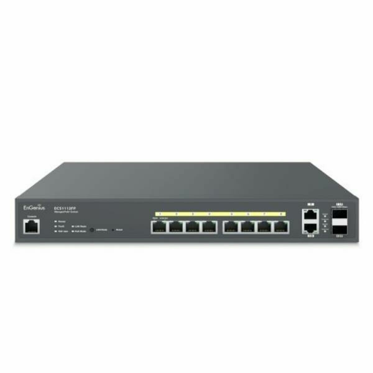 EnGenius ECS1112FP commutateur réseau Géré L2+ Gigabit Ethernet (10/100/1000) Connexion Ethernet, supportant l'alimentation via ce port (PoE) Noir
