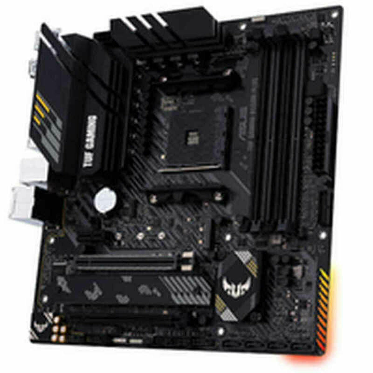 ASUS TUF GAMING B550M-PLUS mATX MB PCIe 4.0 dual M.2 10 DrMOS power stages 2.5Gb Ethernet HDMI DisplayPort SATA 6Gbps