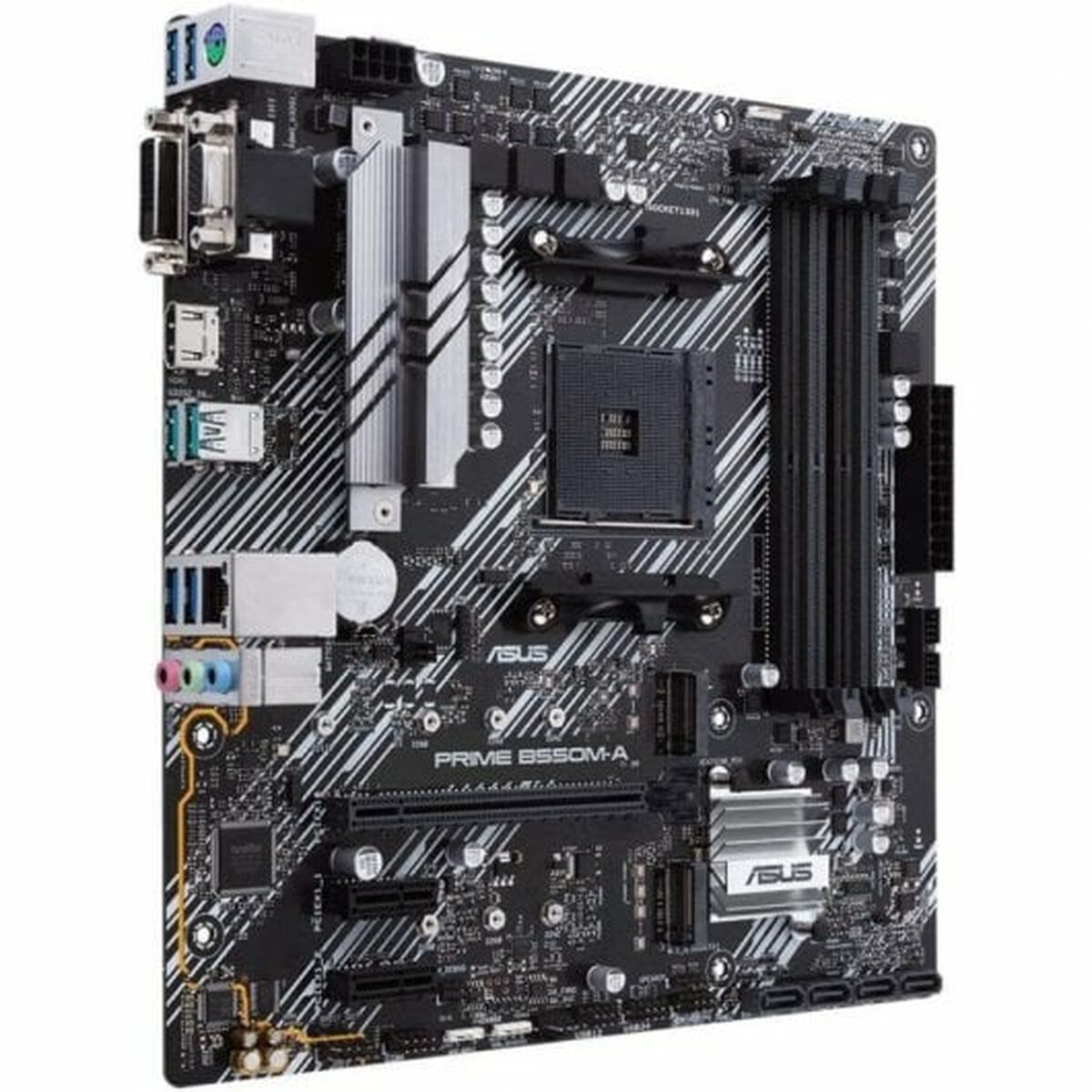 ASUS Prime B550M-A/CSM - AMD - Emplacement AM4 - AMD Ryzen™ 3 de 3e génération - AMD Ryzen 5 de 3e génération - DDR4-SDRAM - 128 Go - DIMM