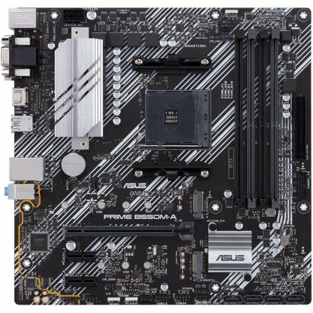 ASUS Prime B550M-A/CSM - AMD - Emplacement AM4 - AMD Ryzen™ 3 de 3e génération - AMD Ryzen 5 de 3e génération - DDR4-SDRAM - 128 Go - DIMM