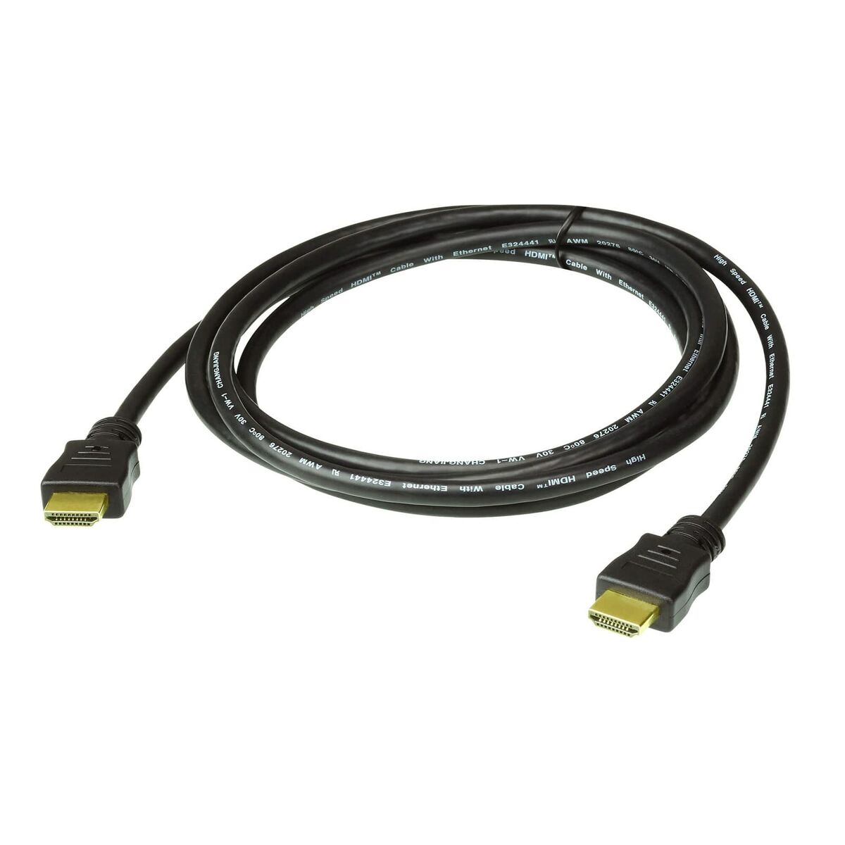 ATEN Câble HDMI True 4K haute vitesse 1 m avec Ethernet - 1 m - HDMI Type A (Standard) - HDMI Type A (Standard) - Compatibilité 3D - Noir