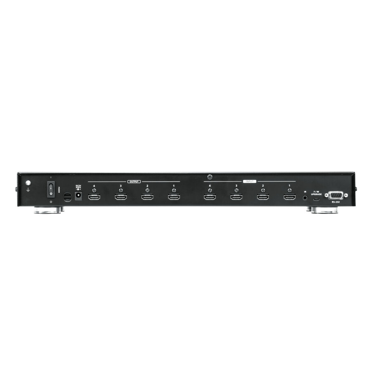 Commutateur matriciel HDMI 4K 4x4 - Commutateur de matrice AV - 10,2 Gbit/s - 340 MHz - 4096 x 2160 pixels - Noir - Métal