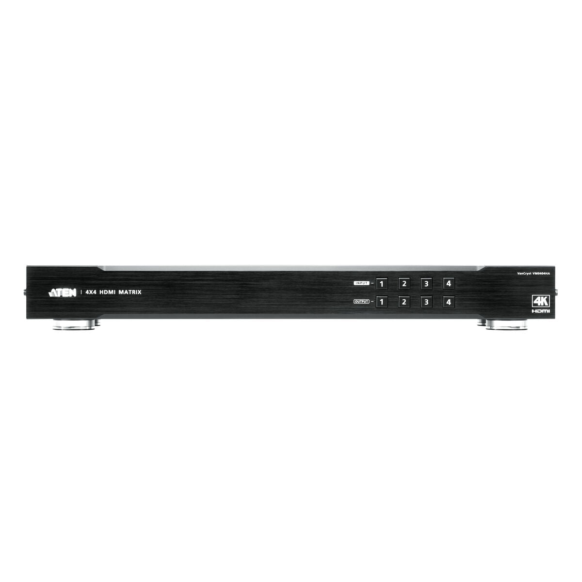 Commutateur matriciel HDMI 4K 4x4 - Commutateur de matrice AV - 10,2 Gbit/s - 340 MHz - 4096 x 2160 pixels - Noir - Métal