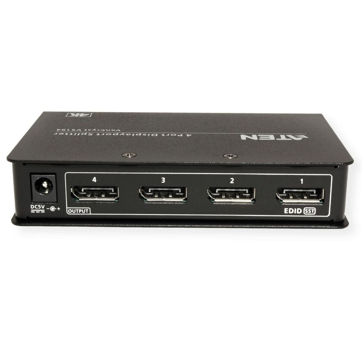 Répartiteur DisplayPort True 4K a 4 ports - DisplayPort - 4x DisplayPort - 4096 x 2160 pixels - Noir - Métal - 4K Ultra HD
