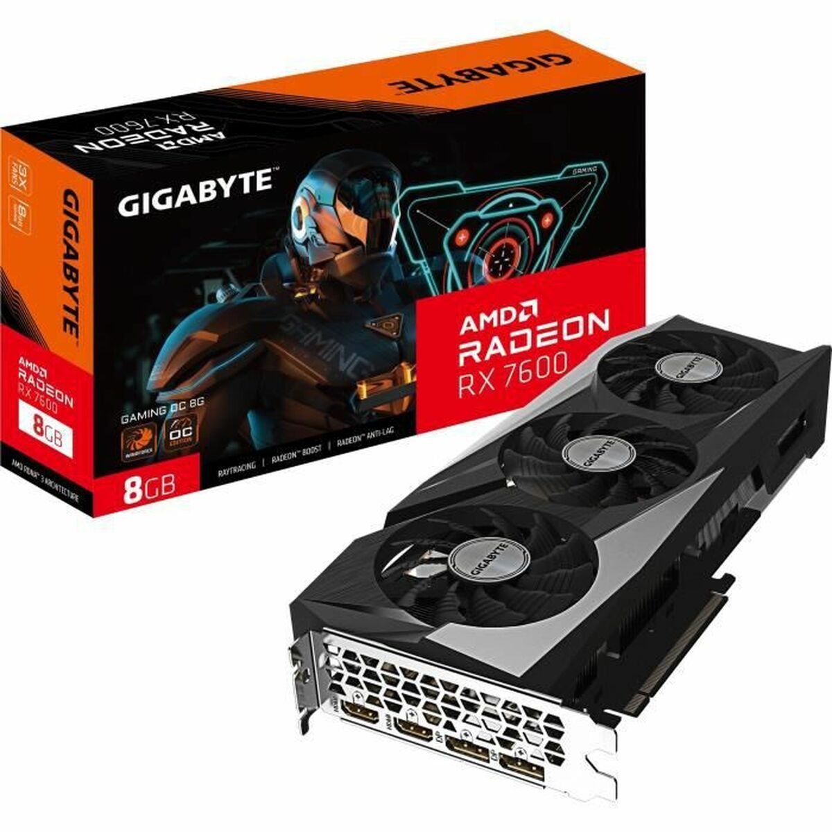 Gigabyte GAMING Radeon RX 7600 OC 8G AMD 8 Go GDDR6