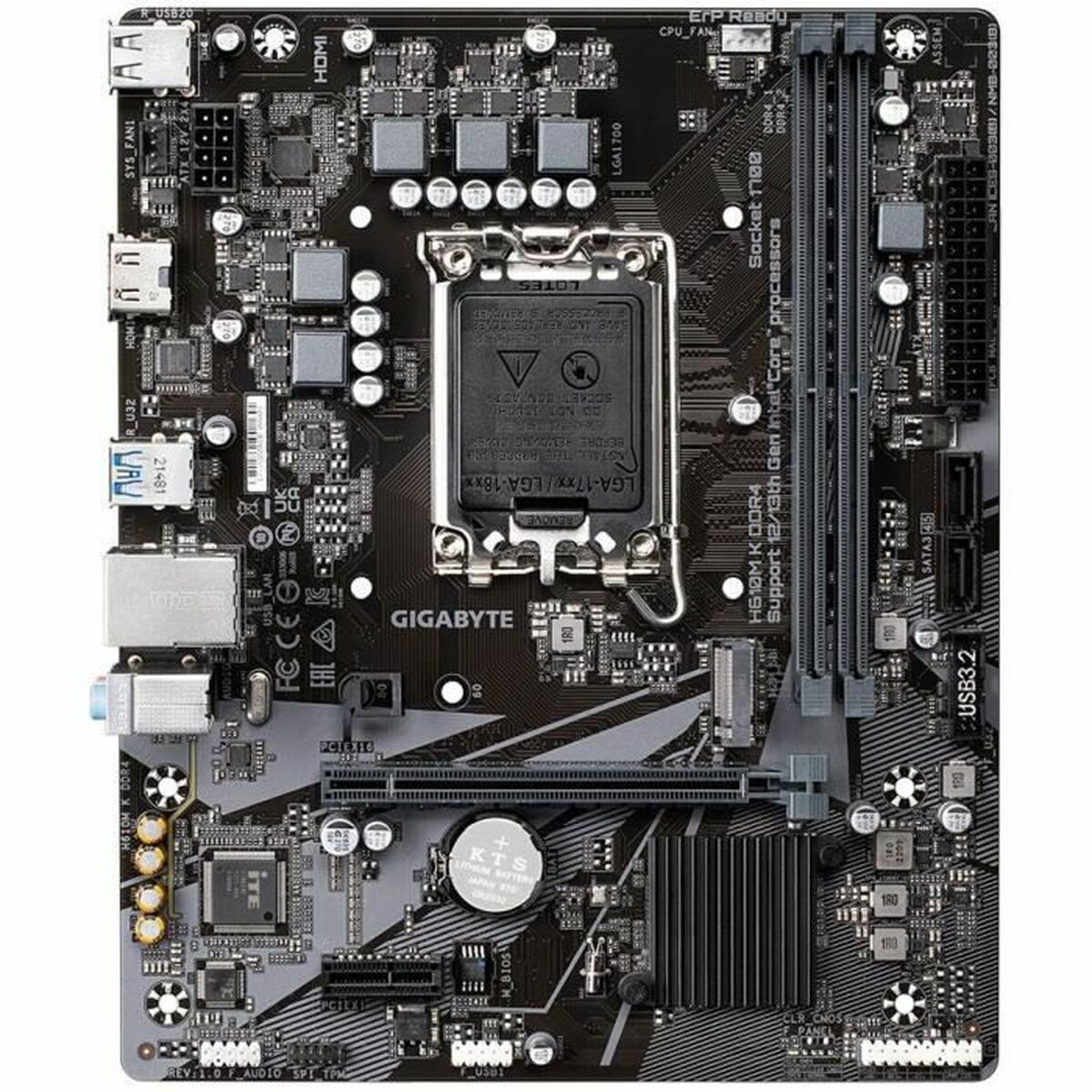 GIGABYTE H610M K DDR4 carte mere Intel H610 Express LGA 1700 micro ATX