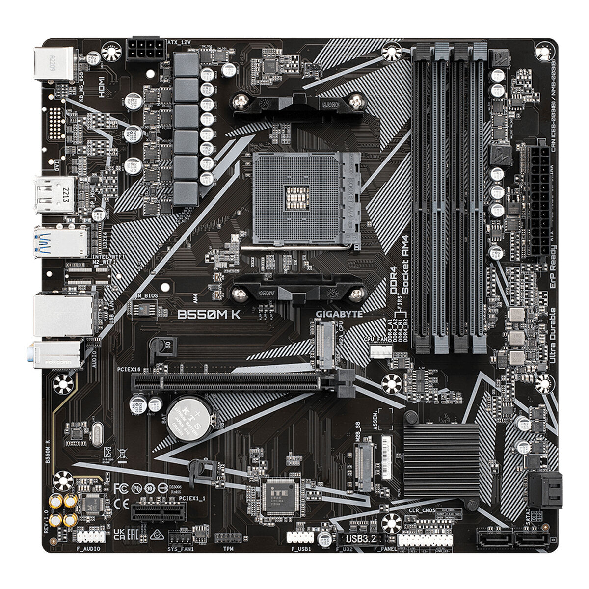 GIGABYTE B550M K carte mere AMD B550 Emplacement AM4 micro ATX