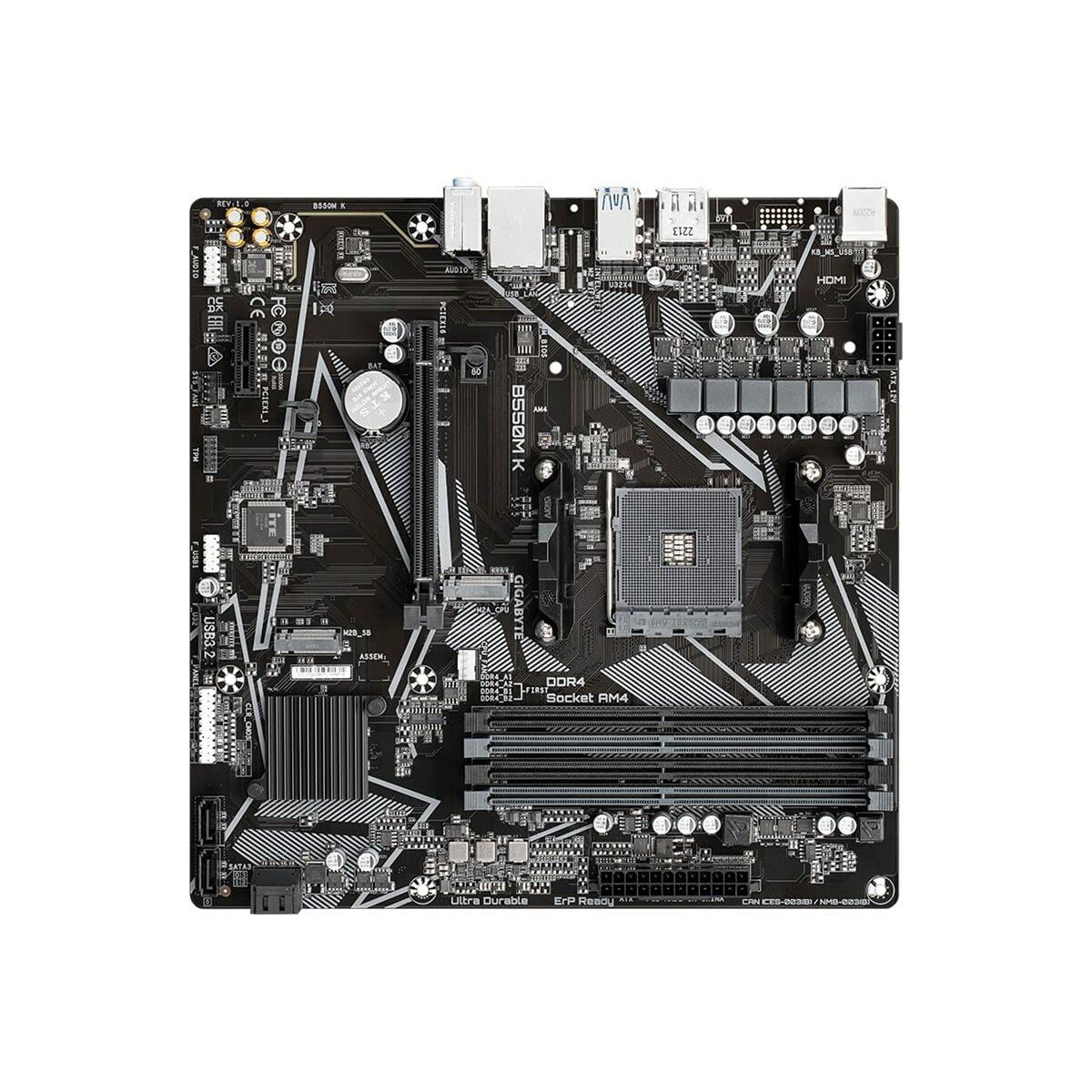 GIGABYTE B550M K carte mere AMD B550 Emplacement AM4 micro ATX