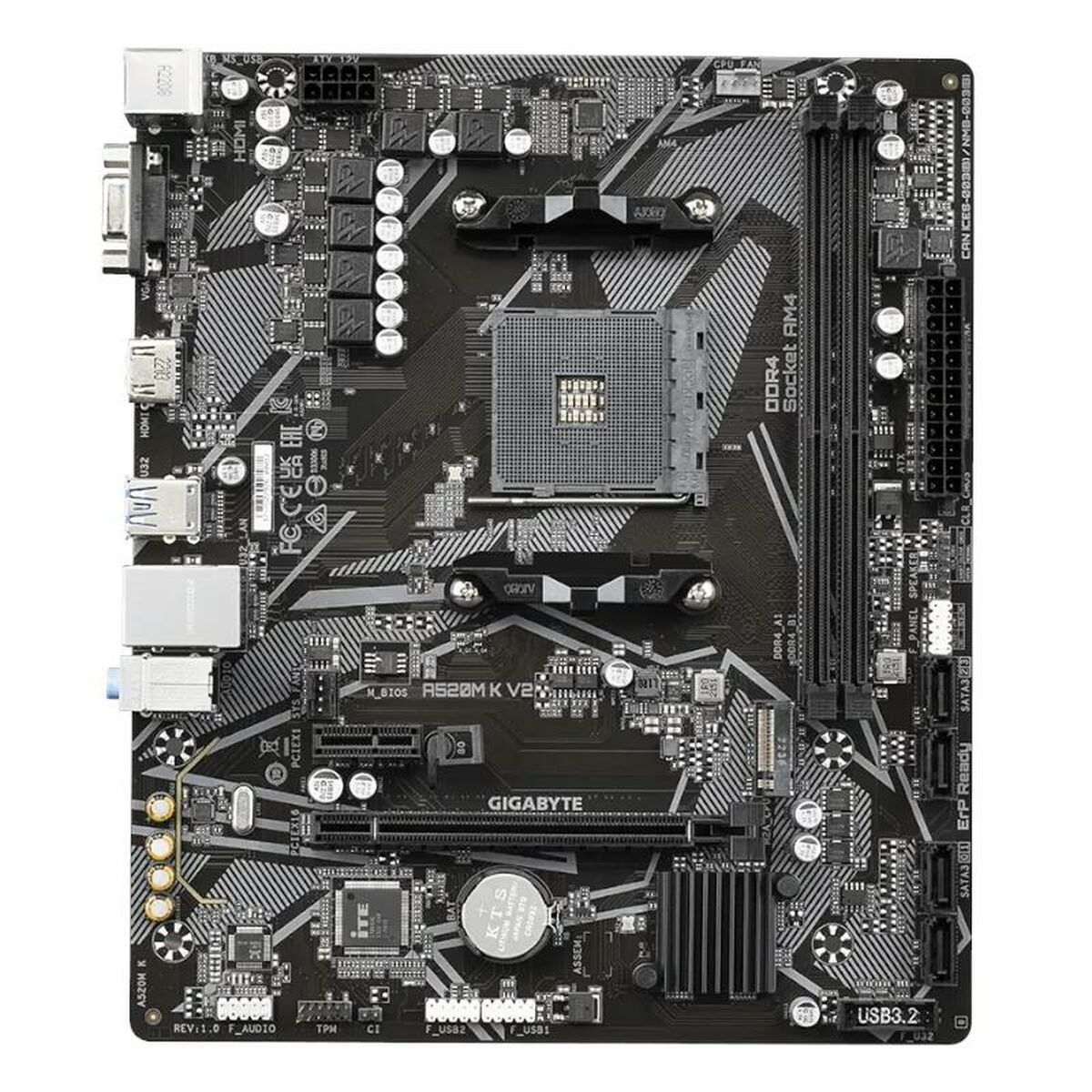 GIGABYTE A520M K V2 carte mere AMD A520 Emplacement AM4 micro ATX