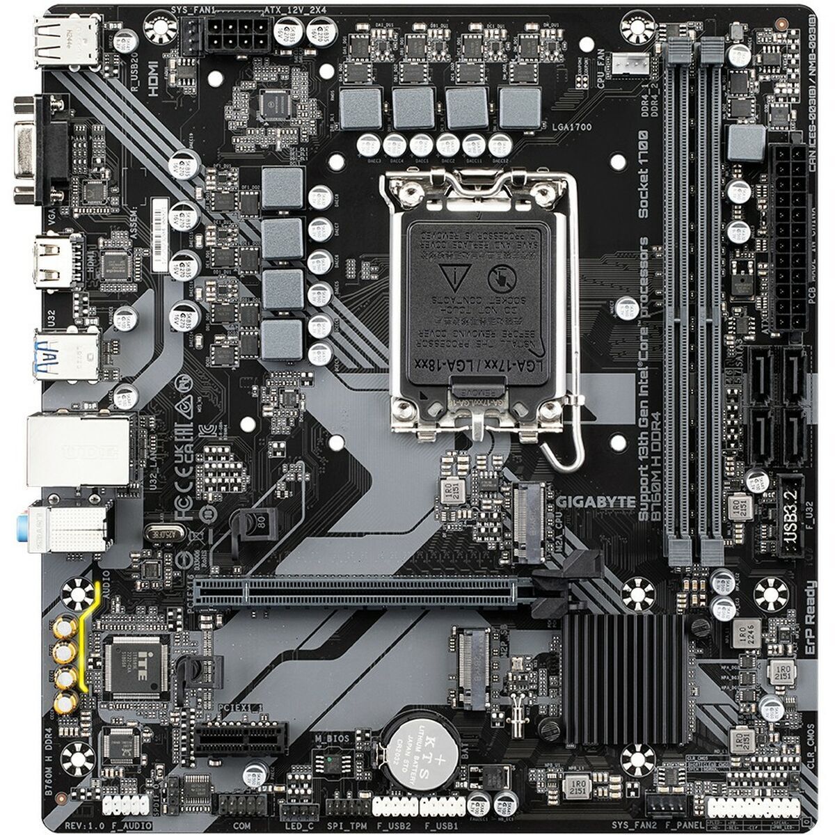 GIGABYTE B760M H DDR4 carte mere Intel B760 Express LGA 1700 micro ATX