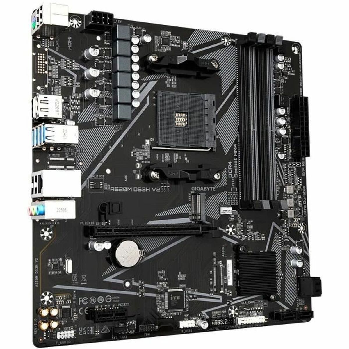 GIGABYTE A520M DS3H V2 carte mere Emplacement AM4 micro ATX