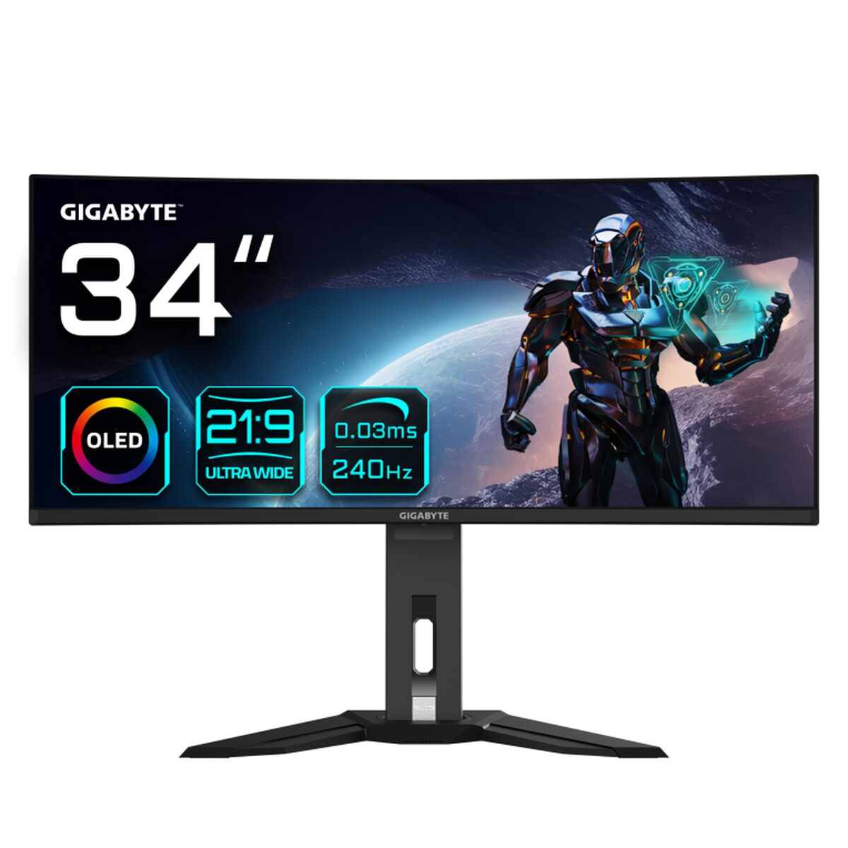 "GIGABYTE MO34WQC2 écran plat de PC 86,4 cm (34"") 3440 x 1440 pixels Wide Quad HD Noir"