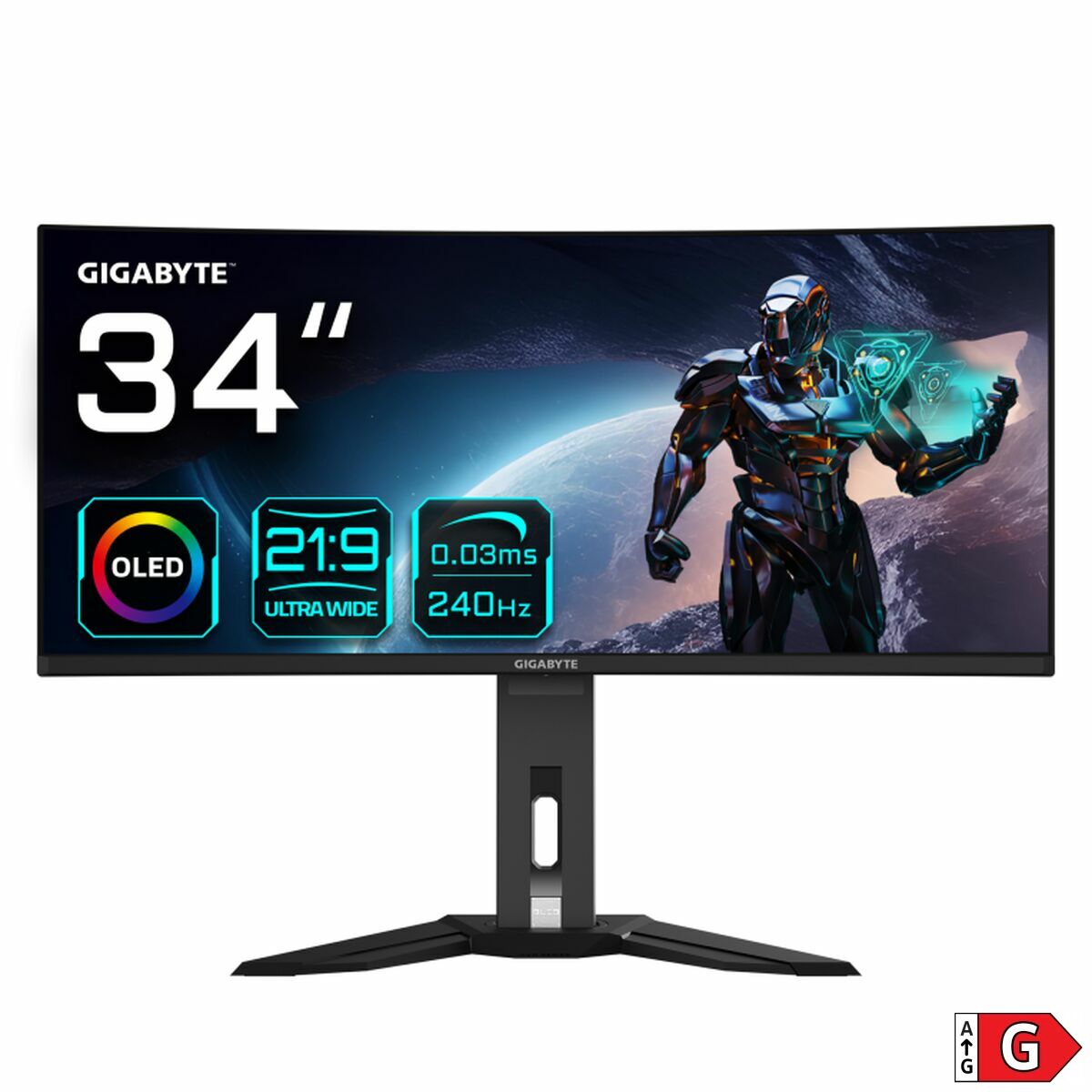 "GIGABYTE MO34WQC2 écran plat de PC 86,4 cm (34"") 3440 x 1440 pixels Wide Quad HD Noir"