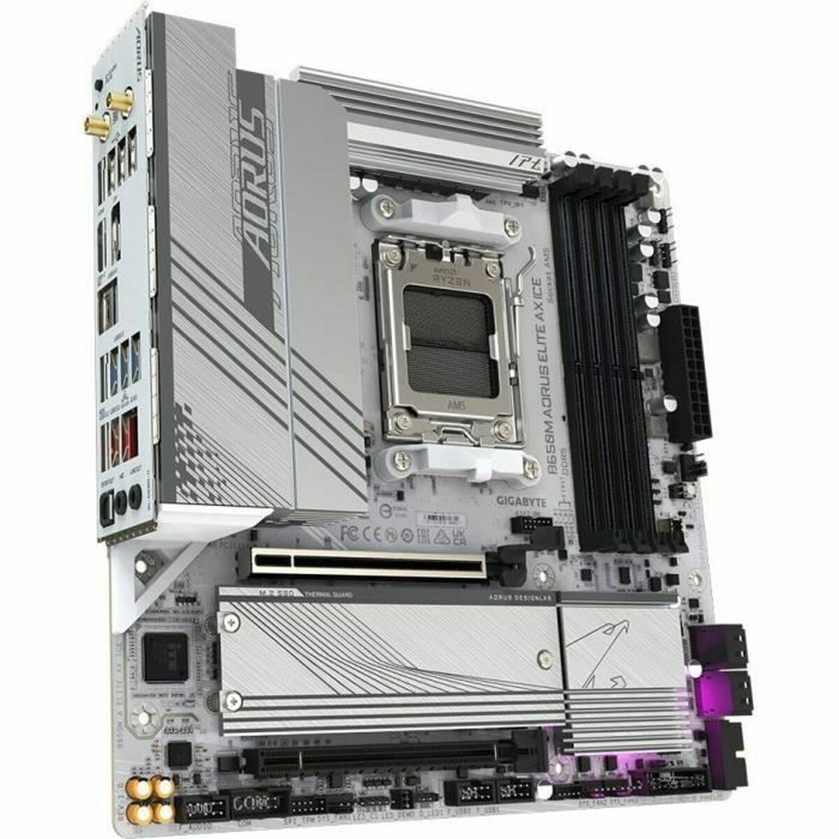 GIGABYTE B650M AORUS ELITE AX ICE carte mere AMD B650 Emplacement AM5 micro ATX
