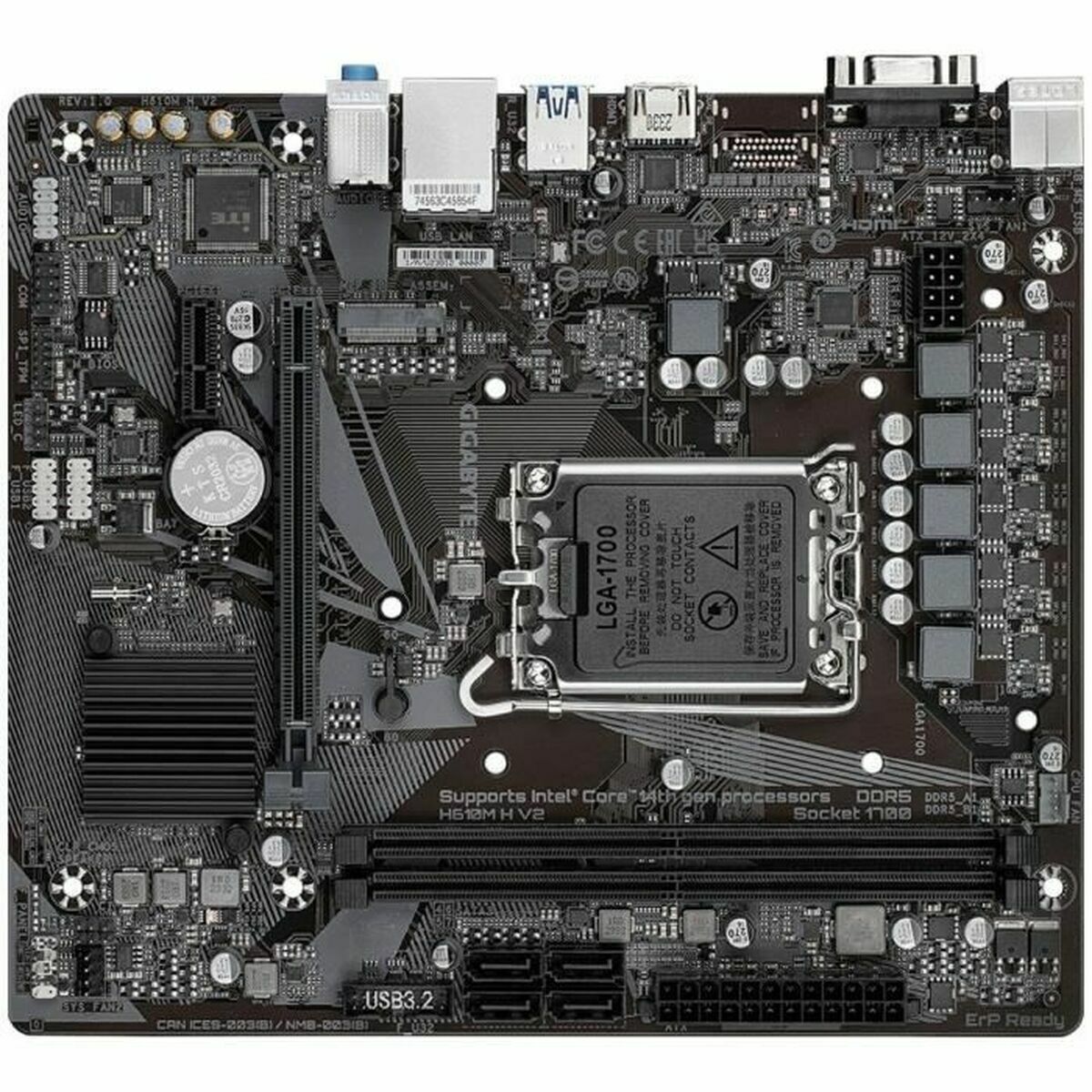 GIGABYTE H610M H V2 carte mere Intel H610 Express LGA 1700 micro ATX